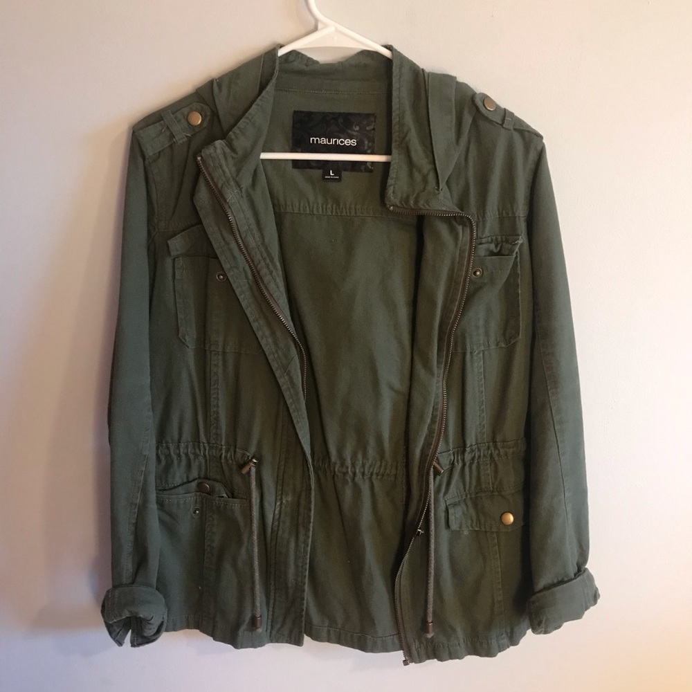 Green Military Style Jacket
